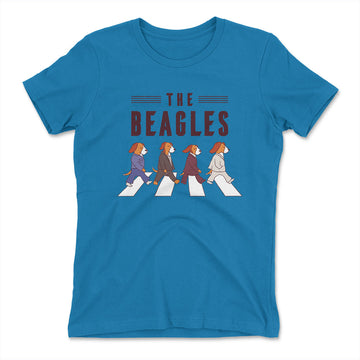 The Beagles Womens T-Shirt in Turquoise color